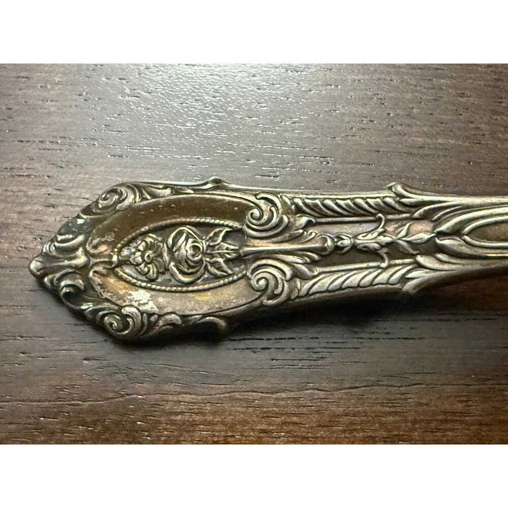 🔥RARE- VTG Wallace Sterling silver handle Ice Scoop - PERFECT PATINA 😱🙀🔥
